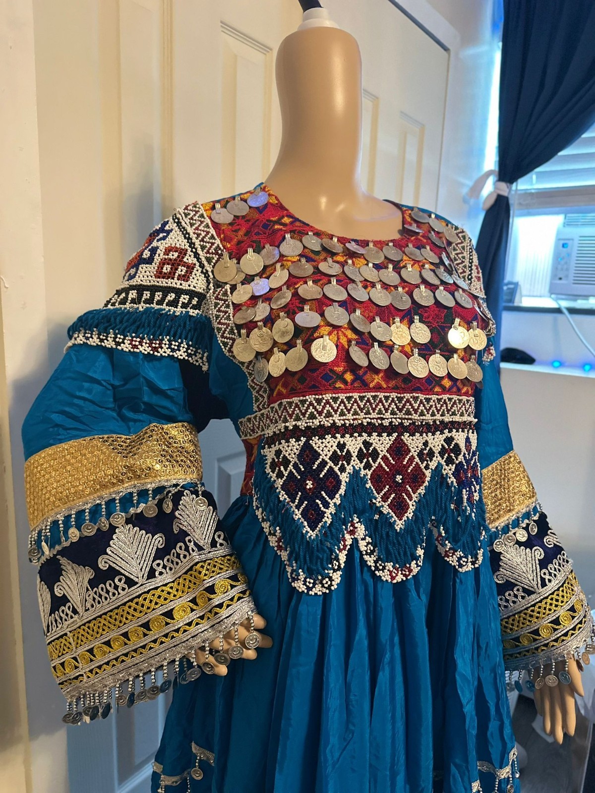 Afghan Maxi Dress – Blue