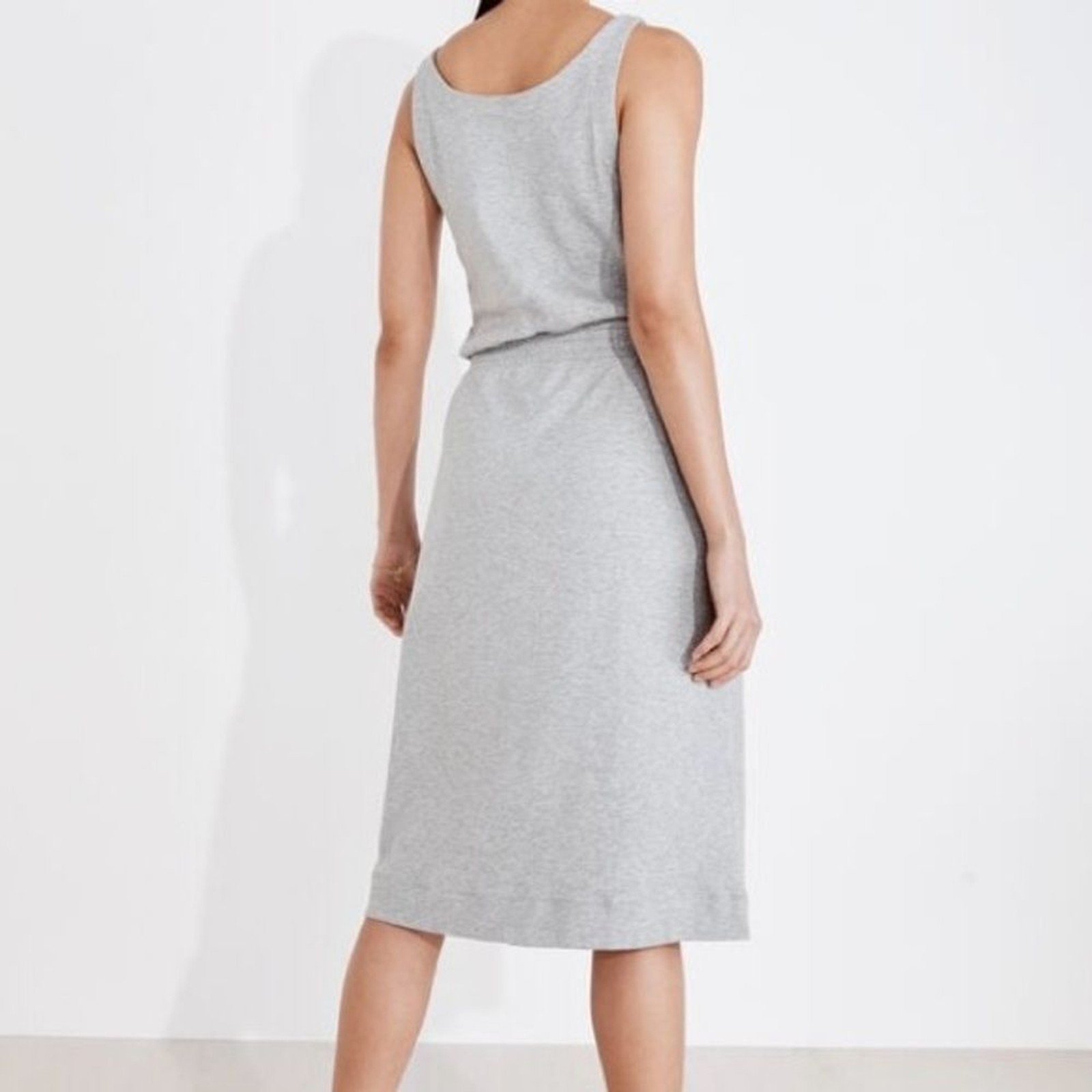 Talbots Haven Well Within Grey Oraganic Cotton Interlock Dress Size M