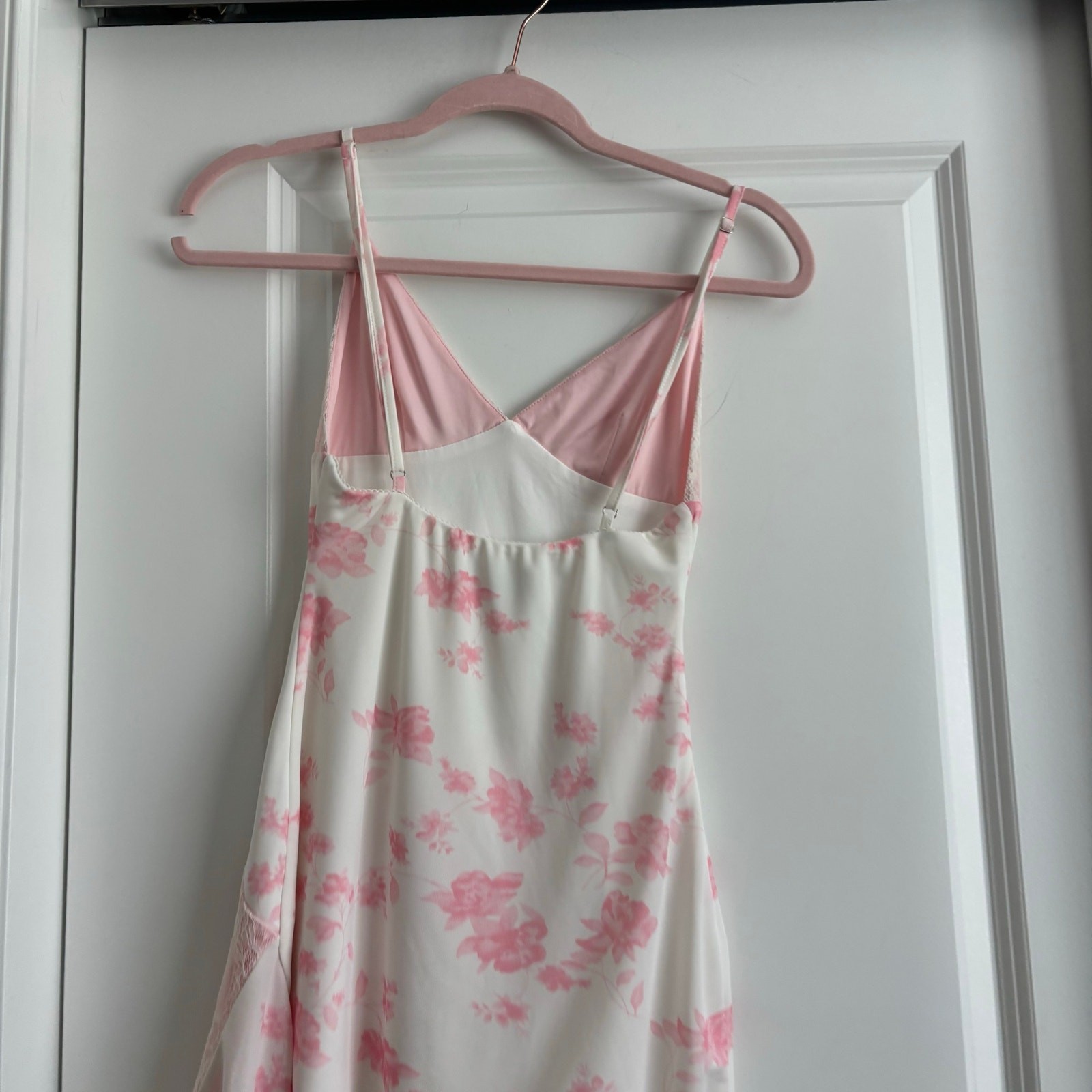 White Fox Boutique Settle For You Mini Dress Size XS Pink Coquette Asymmetric