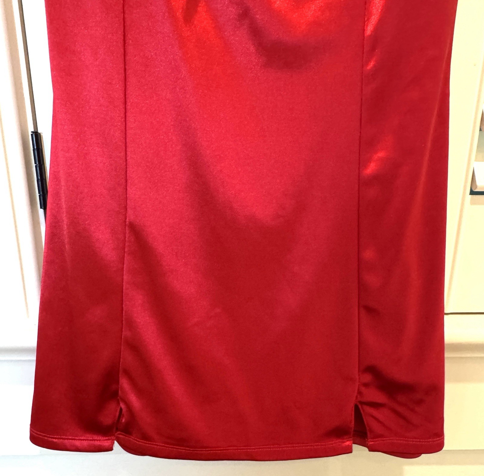 Dolls Kill Dress Sugar Thrillz Size M Red Satin Mini Strappy Women EUC
