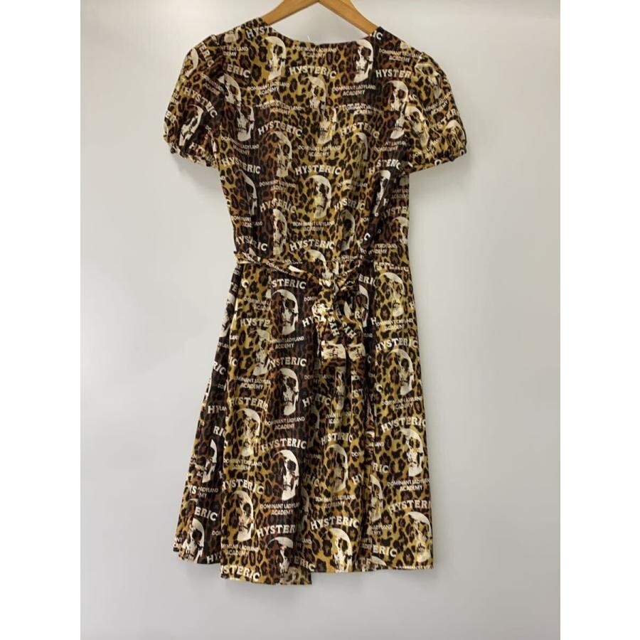 Hysteric Glamour Skull Leopard Wrap Dress Short Sleeve Women Free Auth
