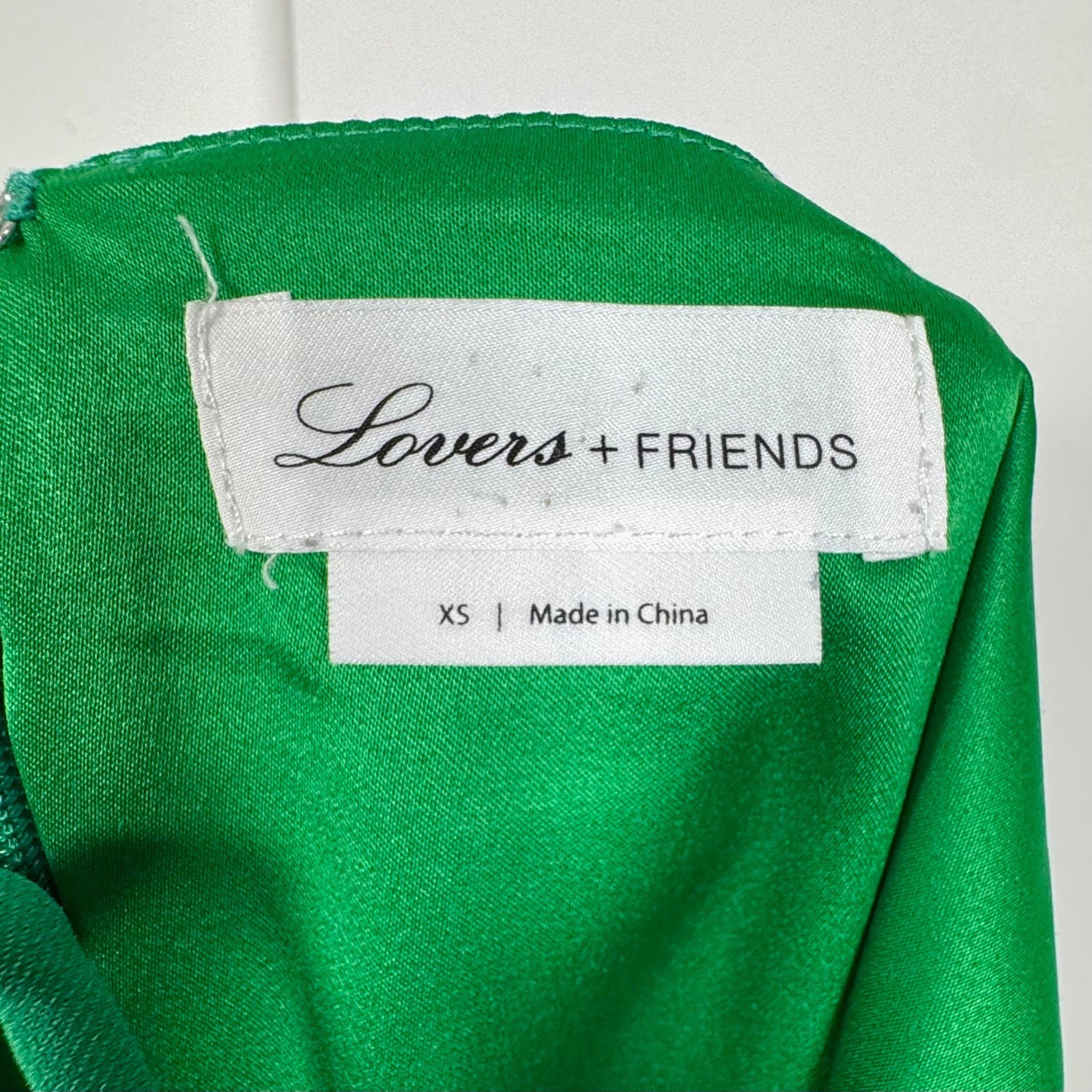 Lovers + Friends Lazo Green One Shoulder Midi Dress Slit XS Cocktail Formal