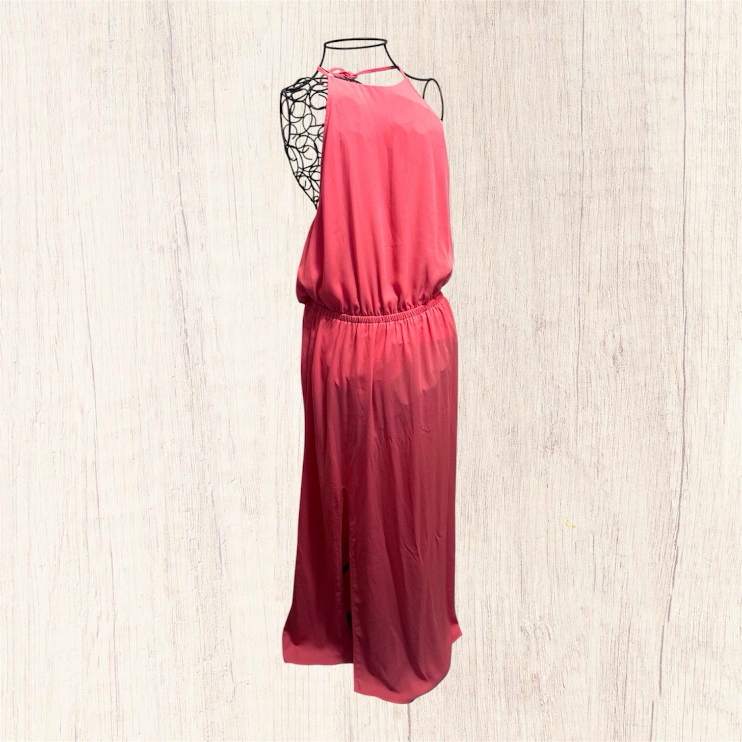 Show Me Your MuMu Coral Heather Halter Dress Maxi with Side Slit Women’s XL