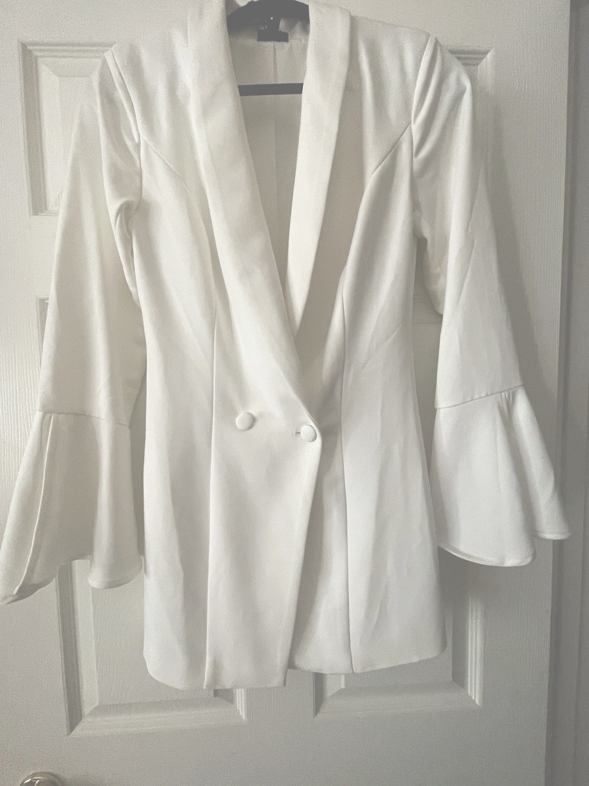 NBD Como La Flor White/Ivory Double Breasted Blazer Dress XS NWT