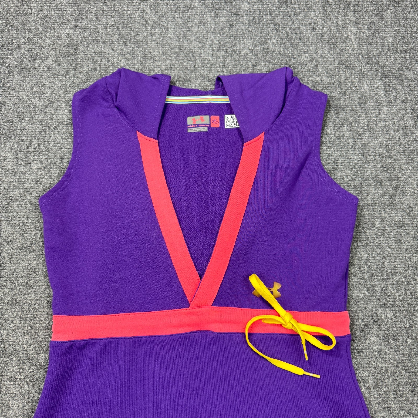 Under Armour Cover Up Womens Extra Small Purple Hoodie Tunic Coverup Dress