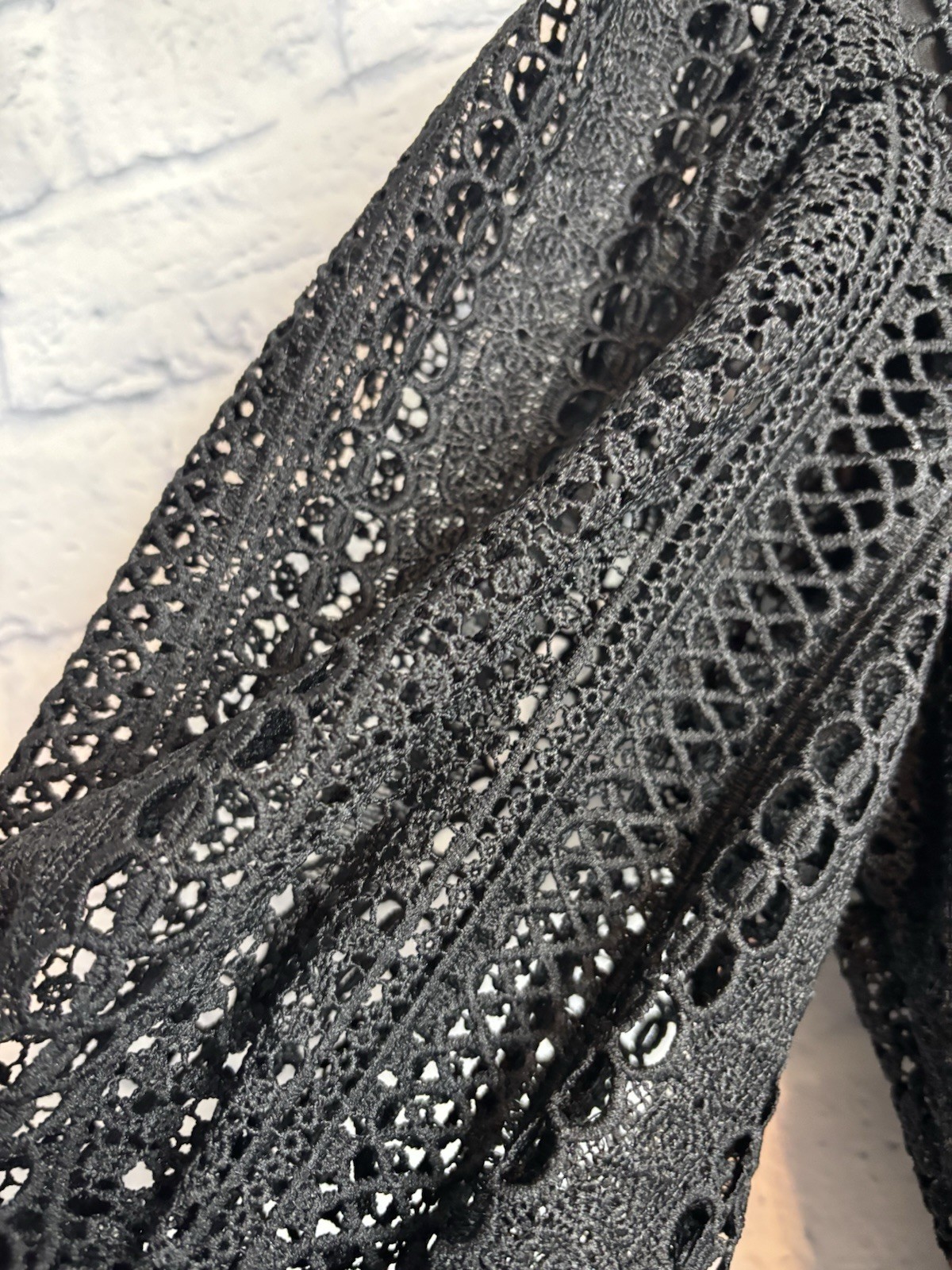 Bardot Brooke Lace Dress Black Size 12 XL NWT Puff Sleeve Mock Neck Cocktail
