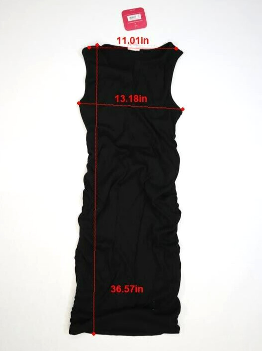 Isabel Maternity by Ingrid & Isabel Rib Tank Stretch Dress Black Womens S