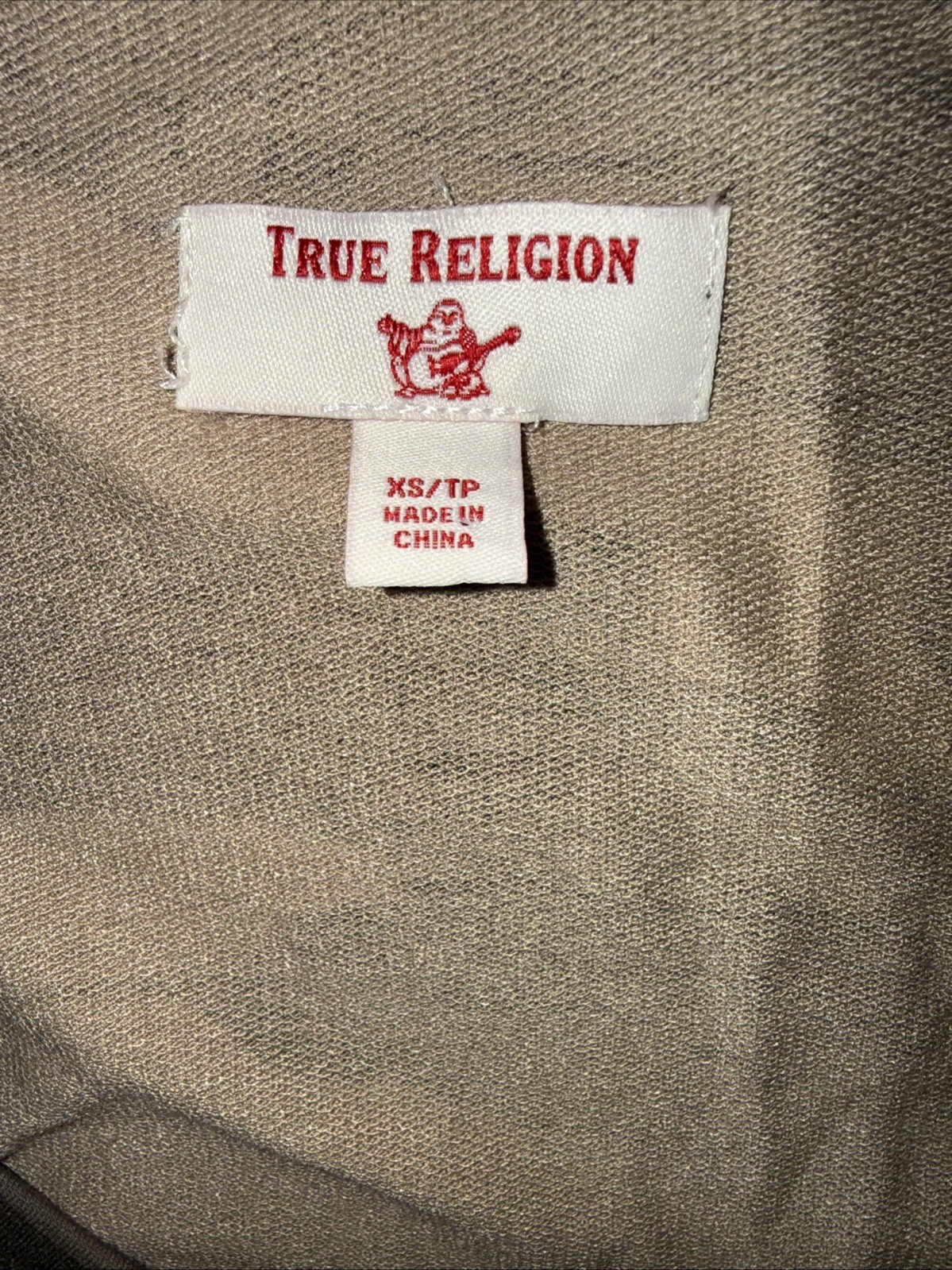 Vintage TRUE RELIGION SZ XS Green Camo Print Long Sleeves Dress mc