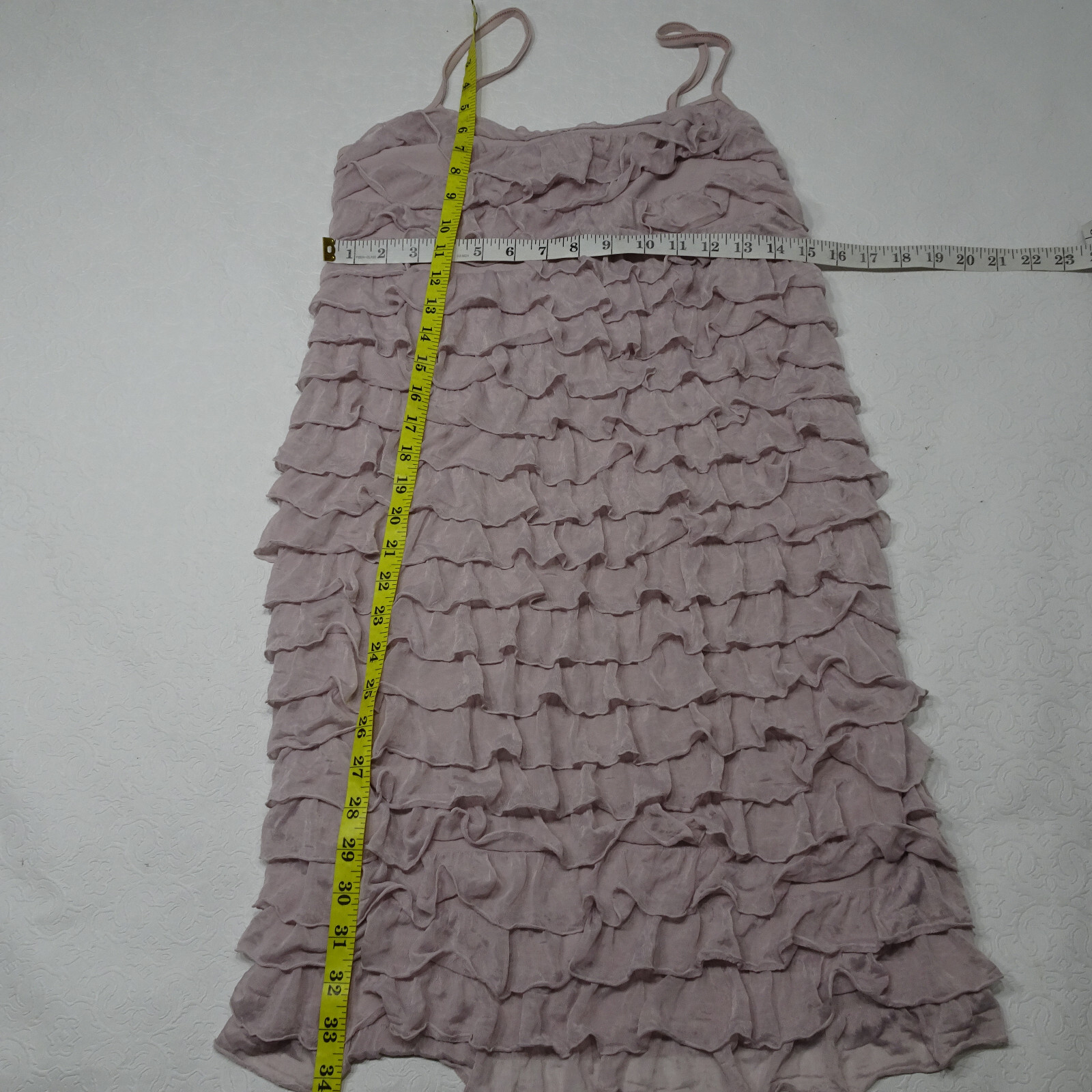 One Clothing Size M Ruffled Layers Spaghetti Straps Shift Short Dress