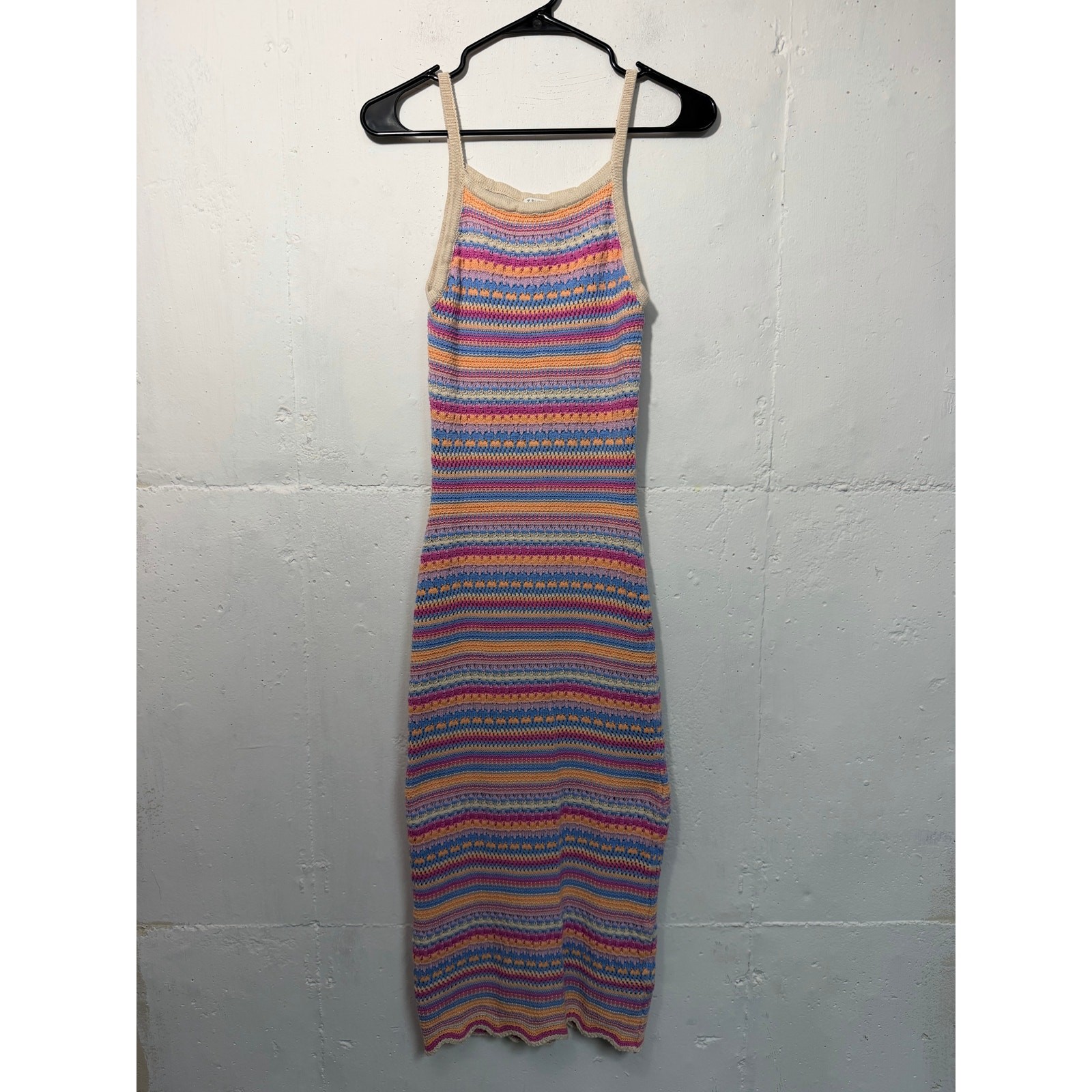 Z Supply Santa Cruz Stripe Midi Dress Womens XS Knit Crochet