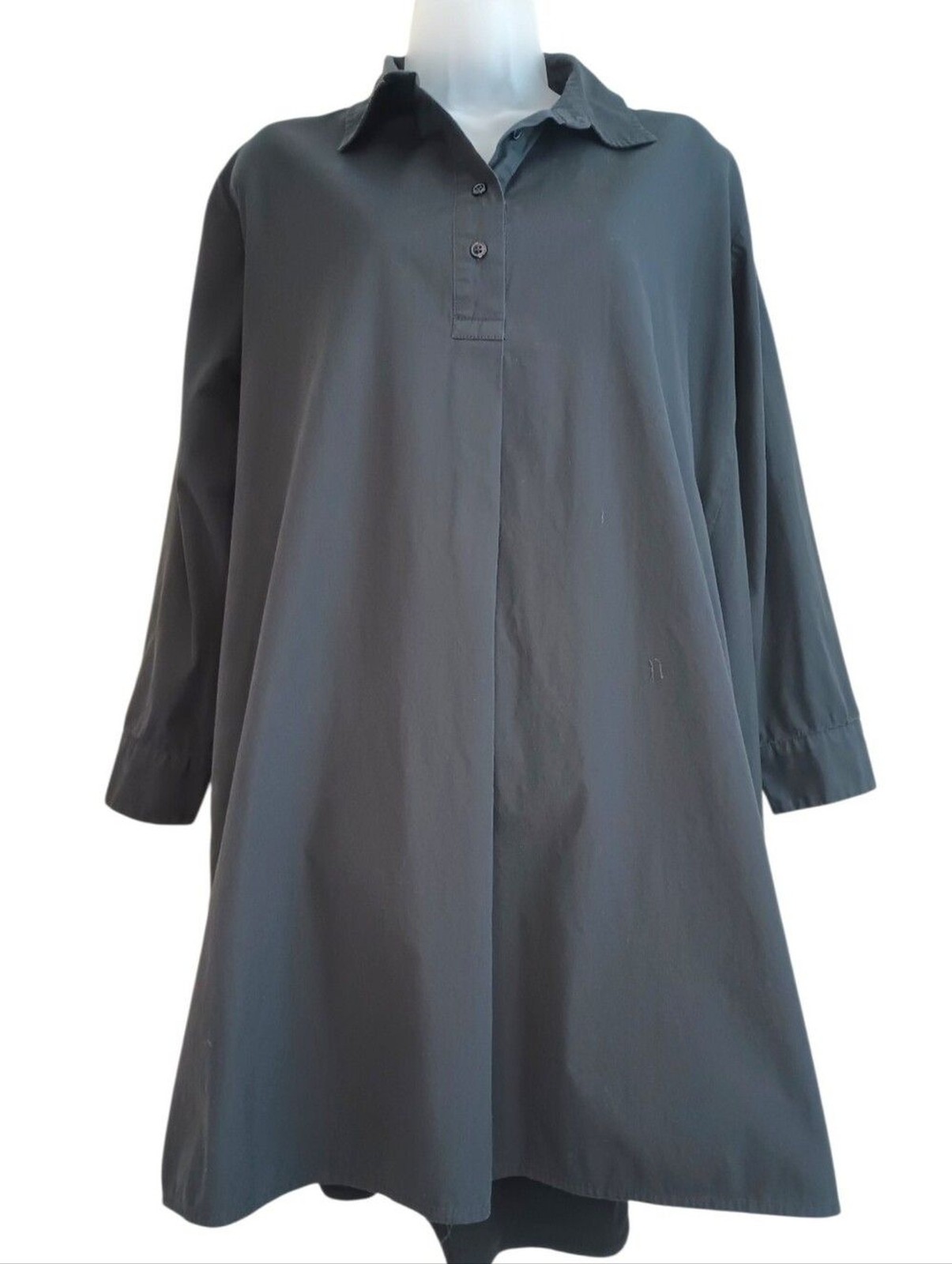 Lenora by Dina Yang black causal Ali swing shirt dress size medium