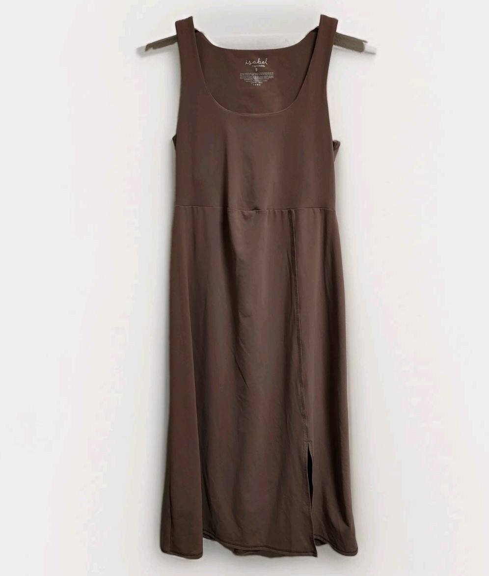 🥥 Isabel Maternity by Ingrid & Isabel Slit Active Midi Dress Size S🆕️