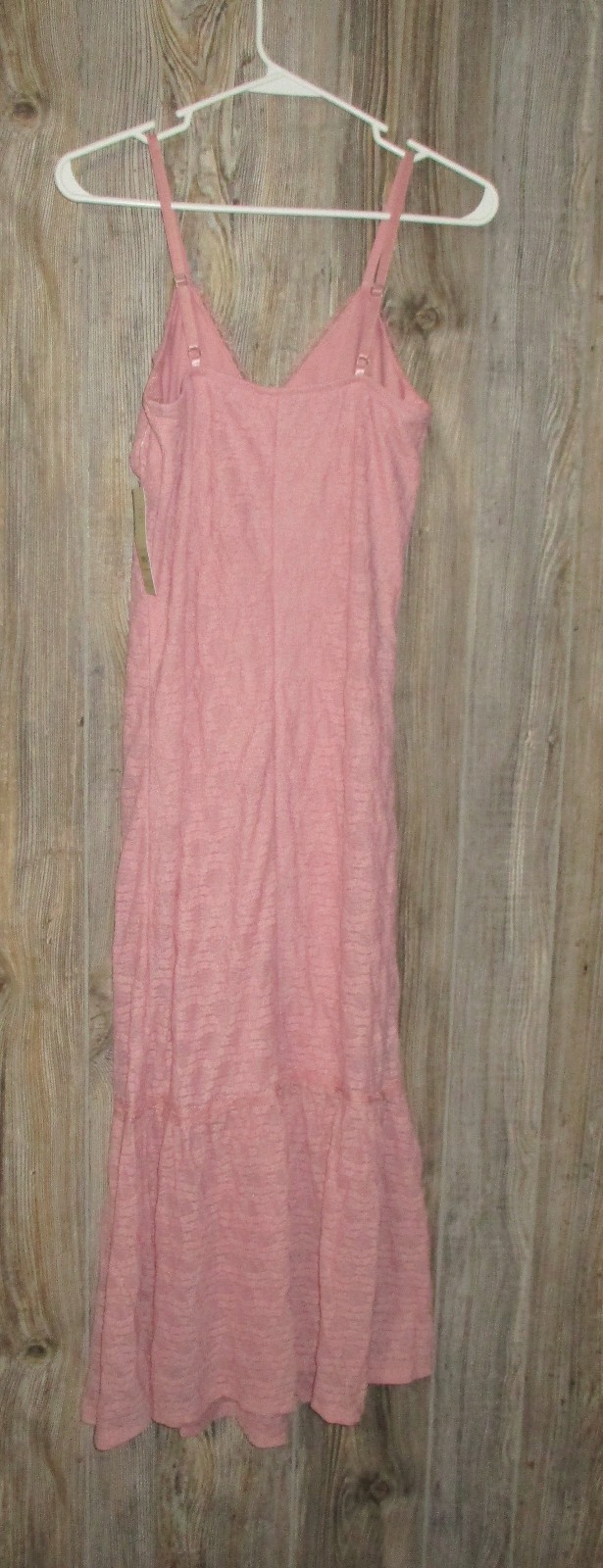 No Boundaries New Womens Pink Lace Trim Spaghetti Strap Maxi Dress Sz Small 4-6