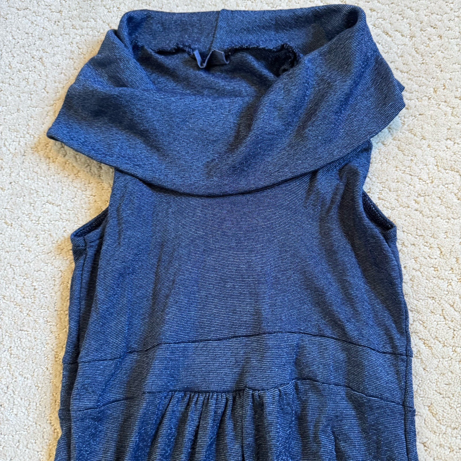 Michael Stars Sleeveless Cowl Neck Dress Blue One Size Fits Most Style 0369 USA