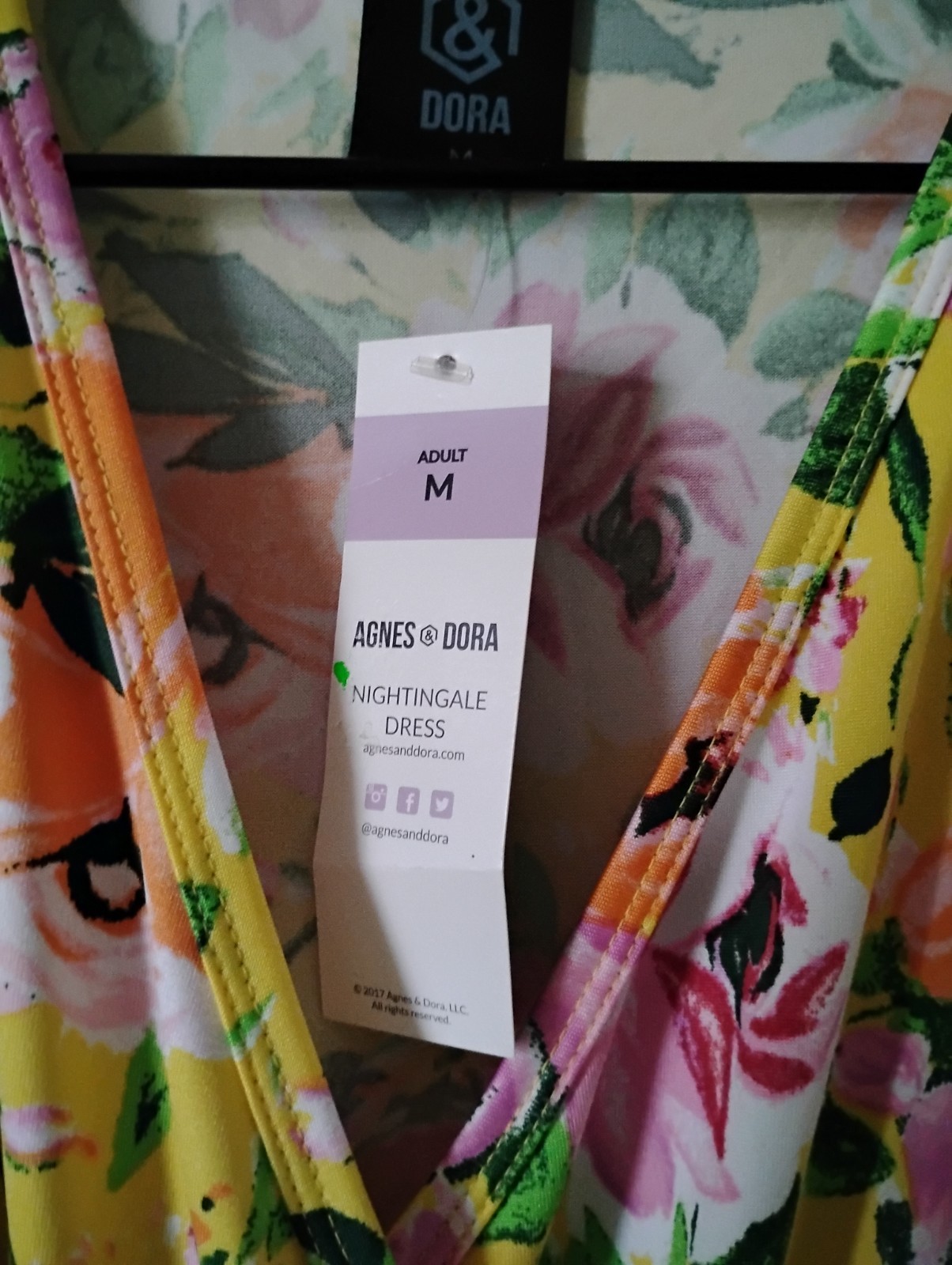 Agnes & Dora Nightingale Yellow flowered Dress, SizeM