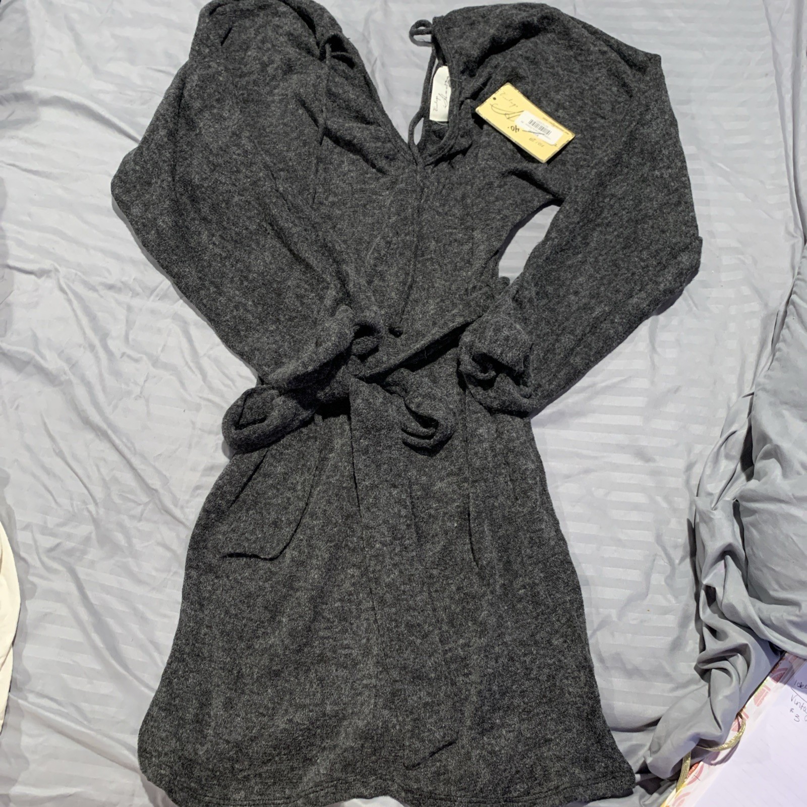 Vintage Havana Tie-back Angora-blend MiniDress. Med NWT