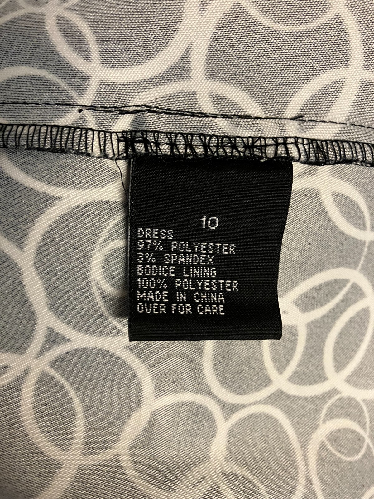 AB Studio Black & White Print Halter Style Dress Size 10 EC!