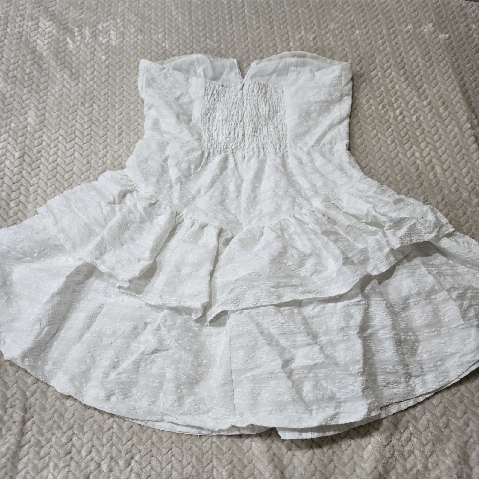 Do+Be Strapless Tiered Ruffle Mini Dress Size Medium