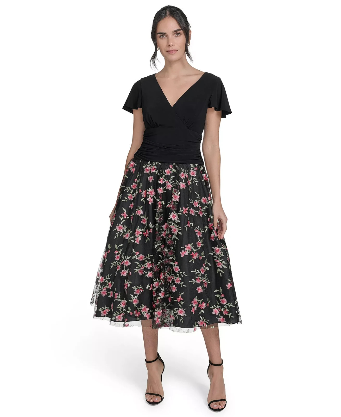 Women’s Embroidered-Skirt Fit & Flare Dress Jessica Howard