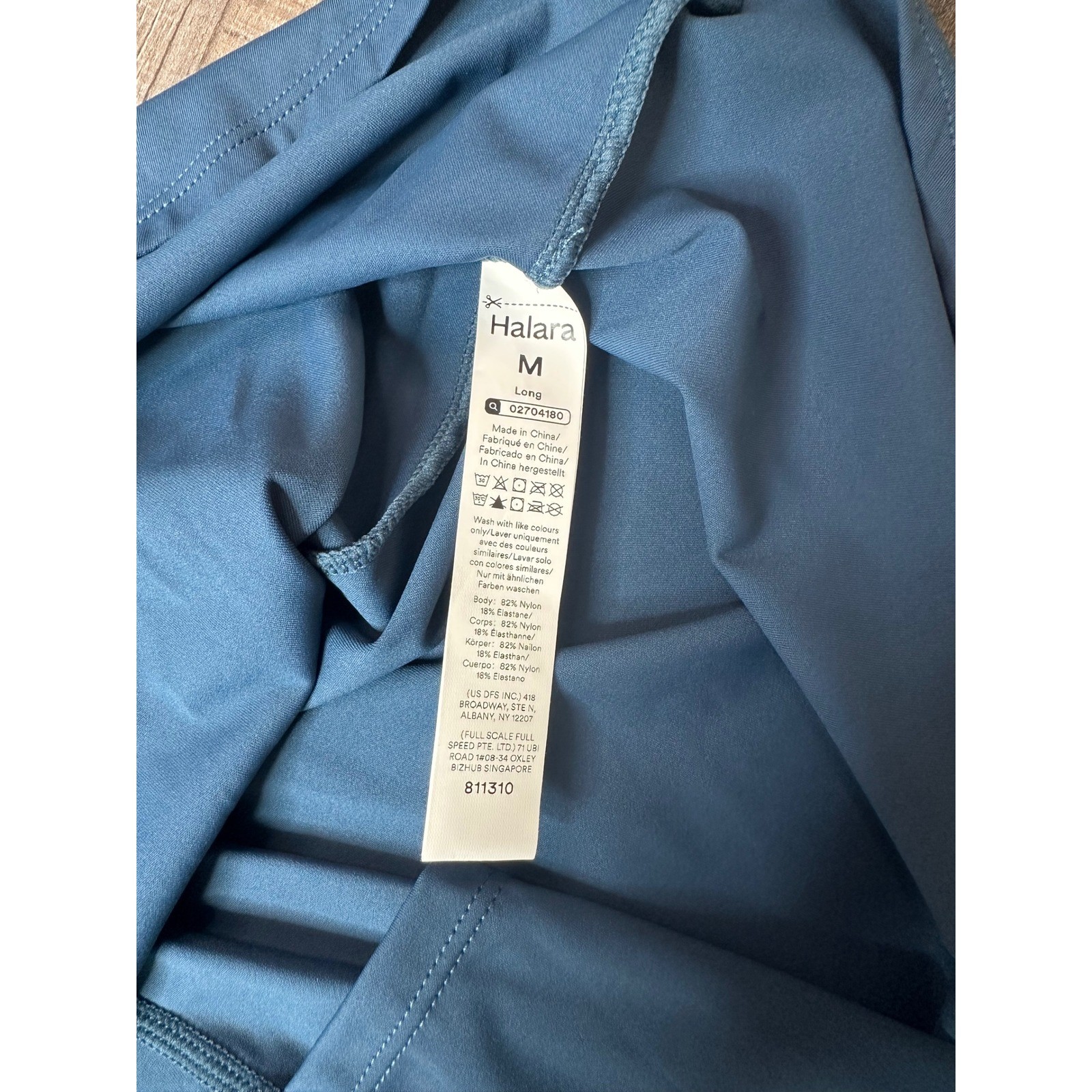 Halara Softlyzero Airy Exercise Dress Teal Blue Halter Twist Back Size M Long