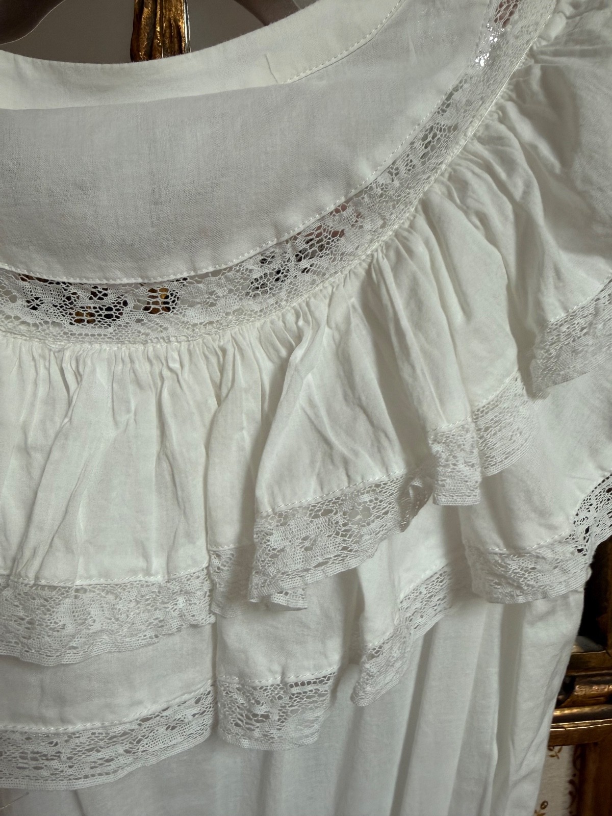 NWT LoveShackFancy x Target Penelope Double Ruffle Dress White XS 100% Cotton