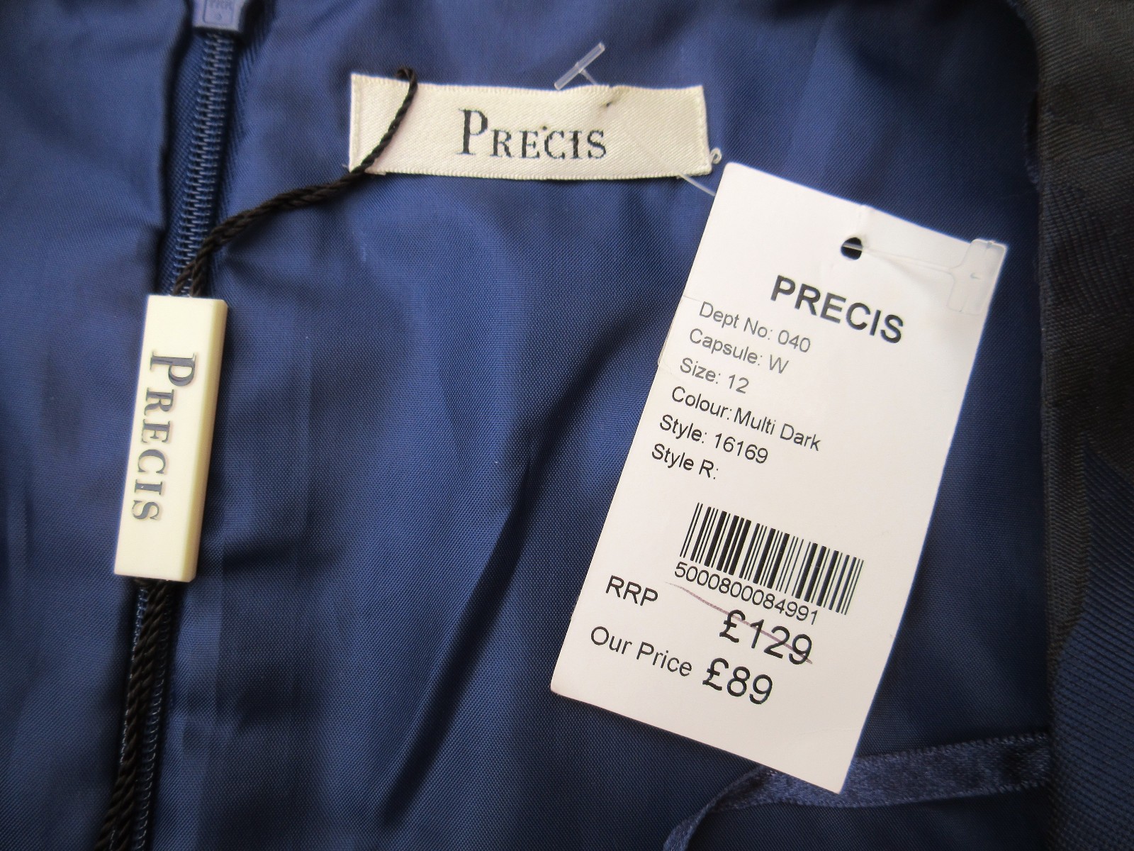 Precis – Dress size 12 NWT RRP £89 – Dark Navy Mix Sleeveless Special Occasion