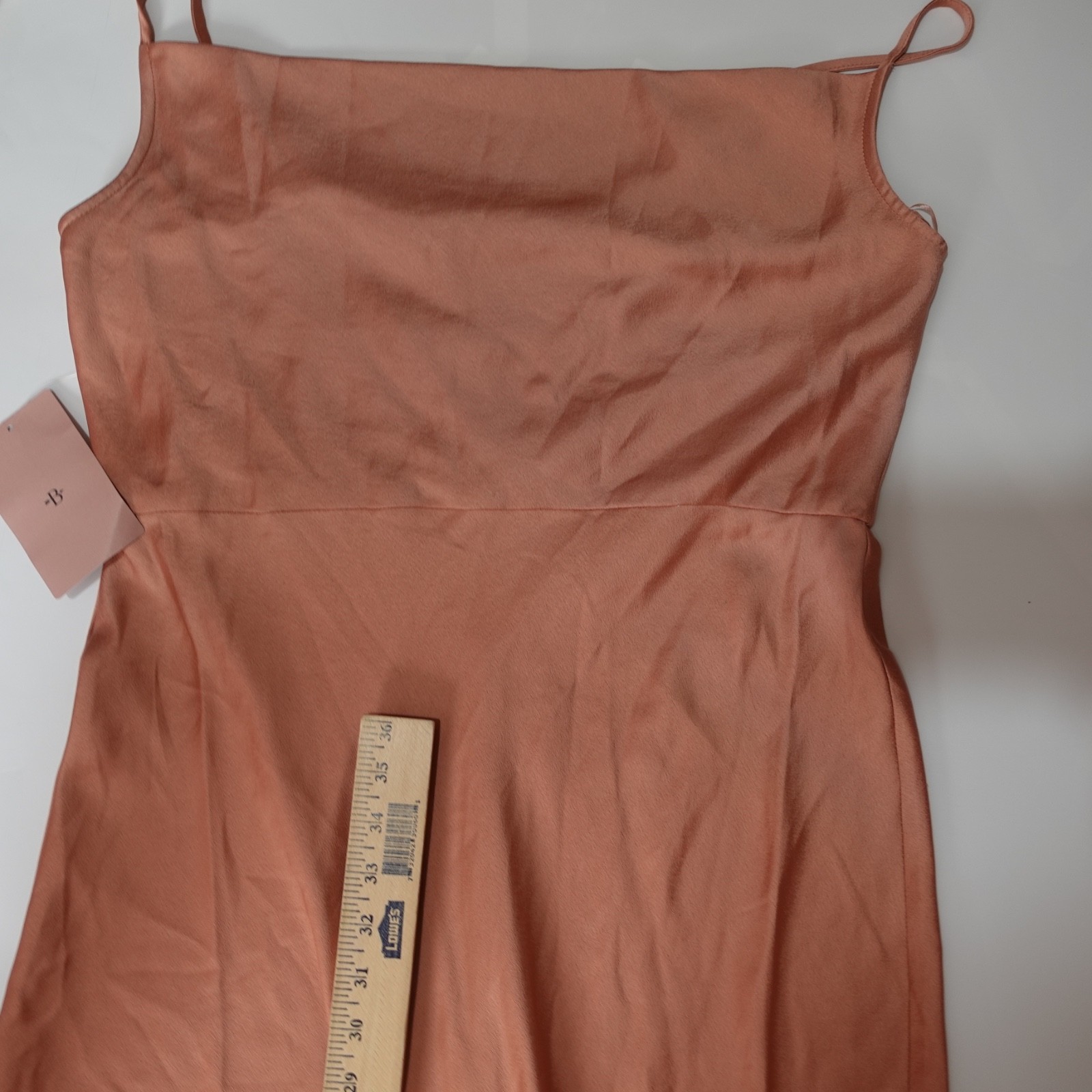 BHLDN Cali Satin Charmeuse Midi Dress DESERT ROSE Women’s size 16 Wedding NWT