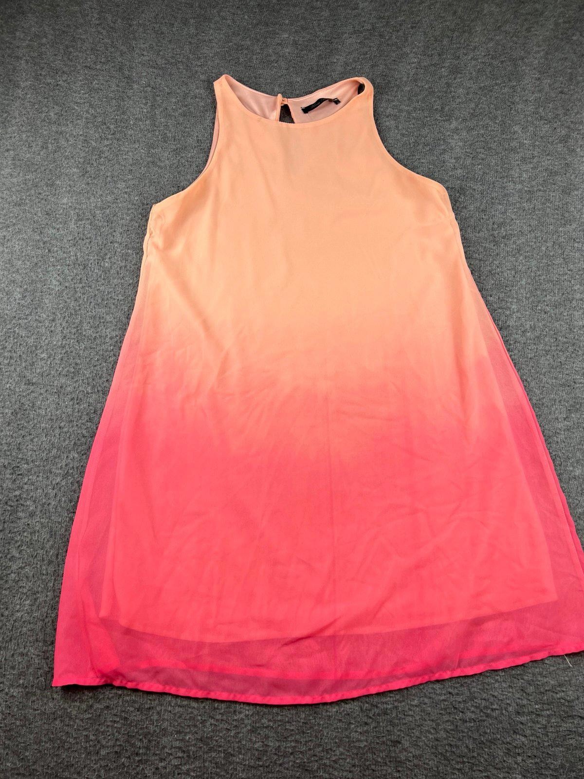 Peach Money Women’s Dress Size Medium Sleeveless Ombre Gradient Peach to Pink