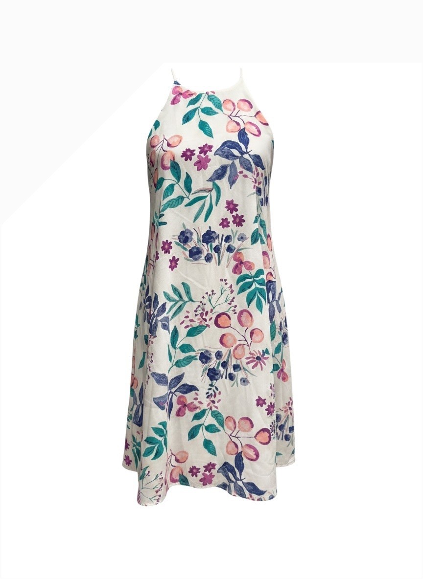 Everly Floral Print Polyester Dress Size Small