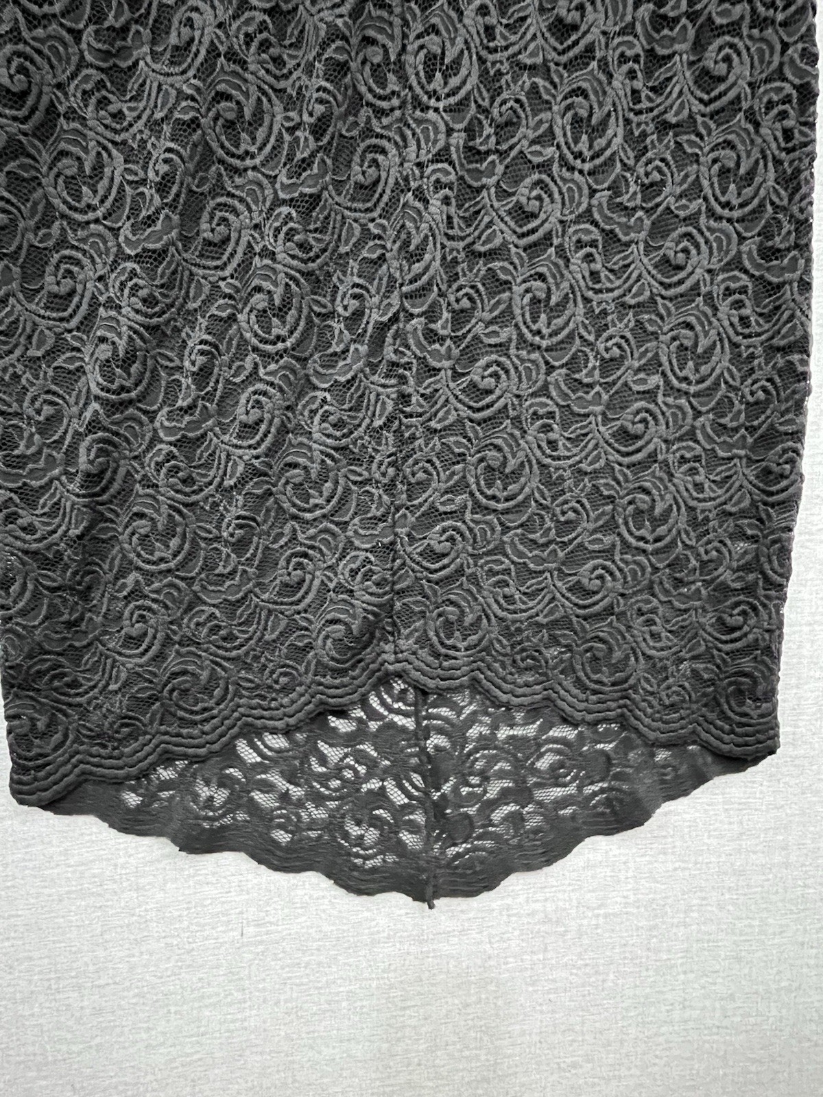 Torrid Dress Womens Black Lace Adjustable Straps Lined Scalloped Trim Stretch
