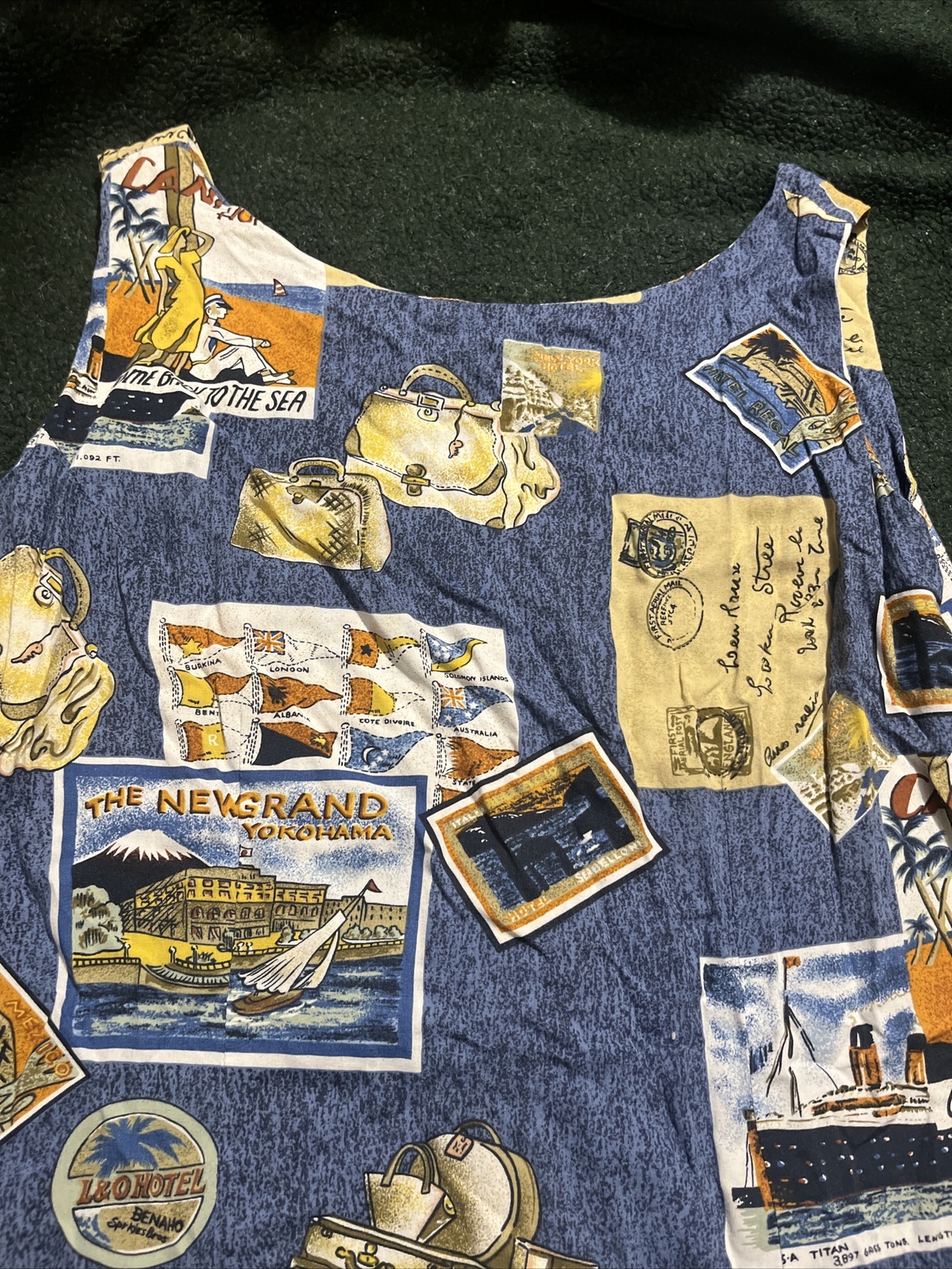 vintage Reyn Spooner american classic Dress S yokohama cannes titan 80’s rayon