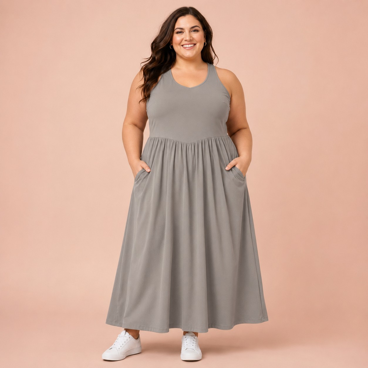 Avia Women’s XXL Stretch Woven Active Dress Athleisure Minimalist Gorpcore Soft