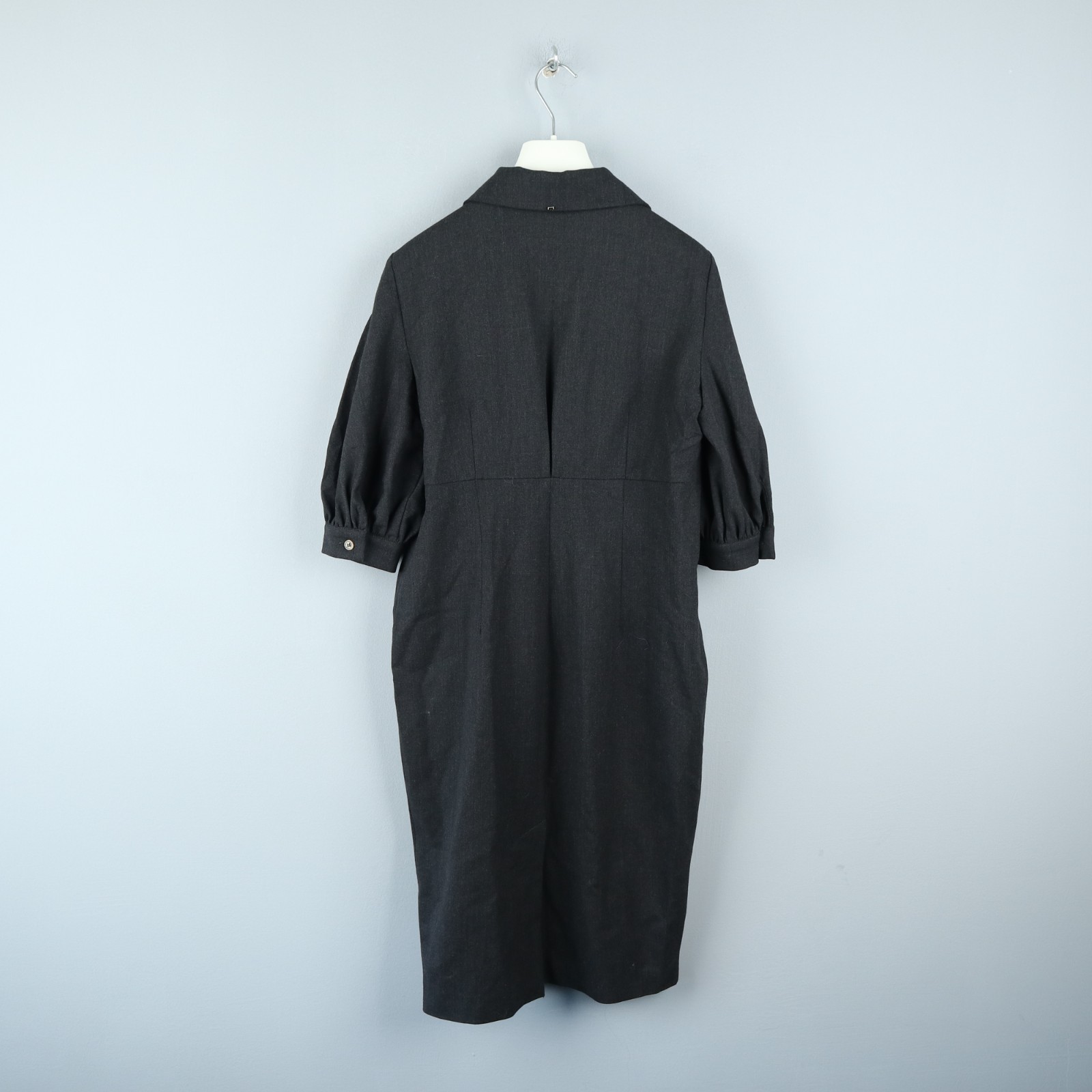 SPORTMAX BY MAX MARA Womens Vintage Gray Wool Dress Size US8 UK10 F40