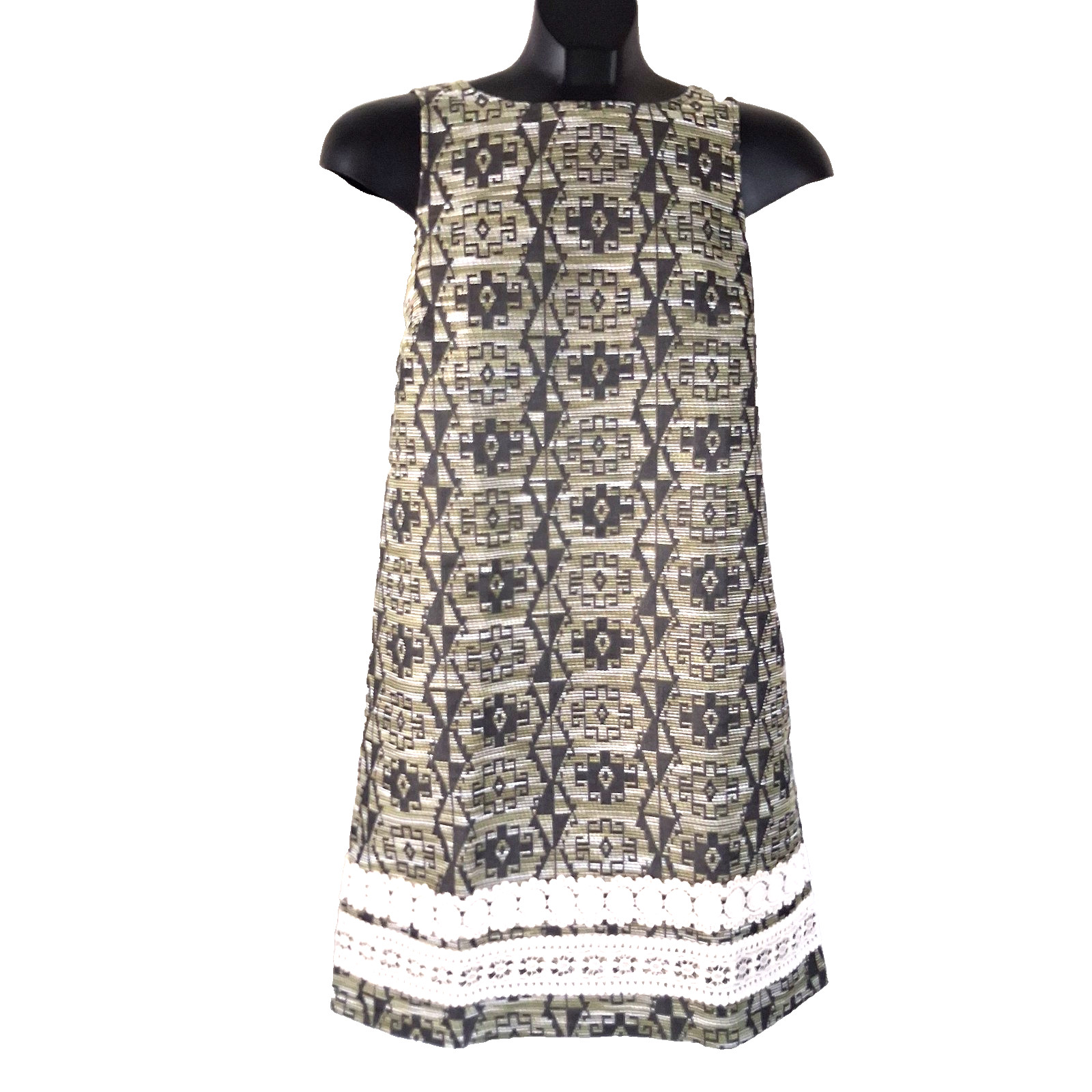 Y2K Kensie Women’s Geometric Sleeveless Career Party Aesthetic Mini Dress New XS