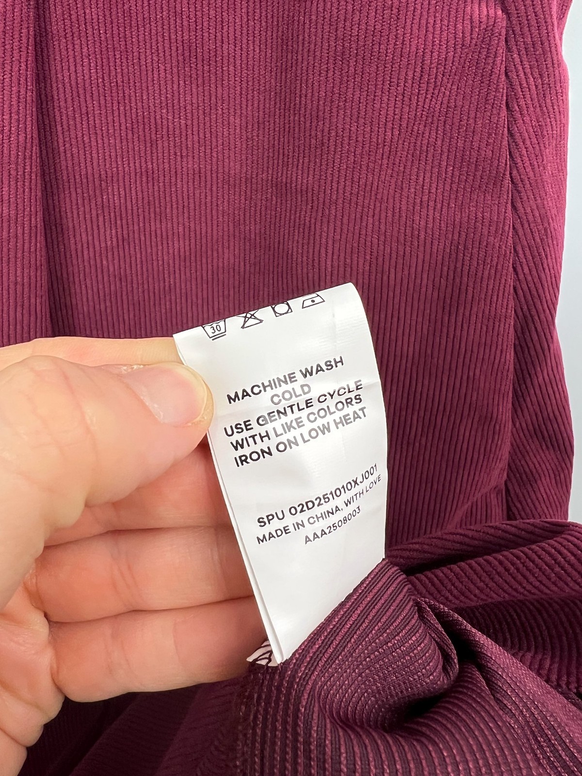 Bloomchic Corduroy Elasticated Waist. Deep V Neck Dress Pockets Size 30