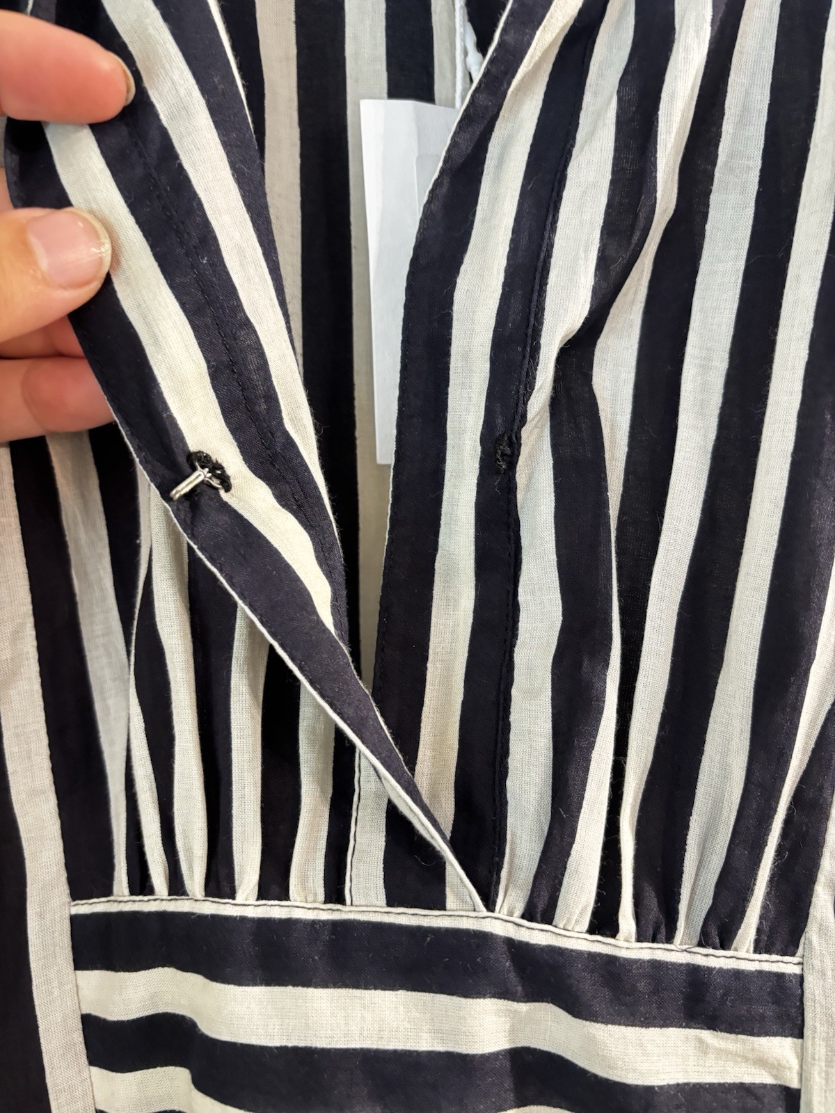 Ink+Alloy Margot Striped Kaftan Black and Cream One Size