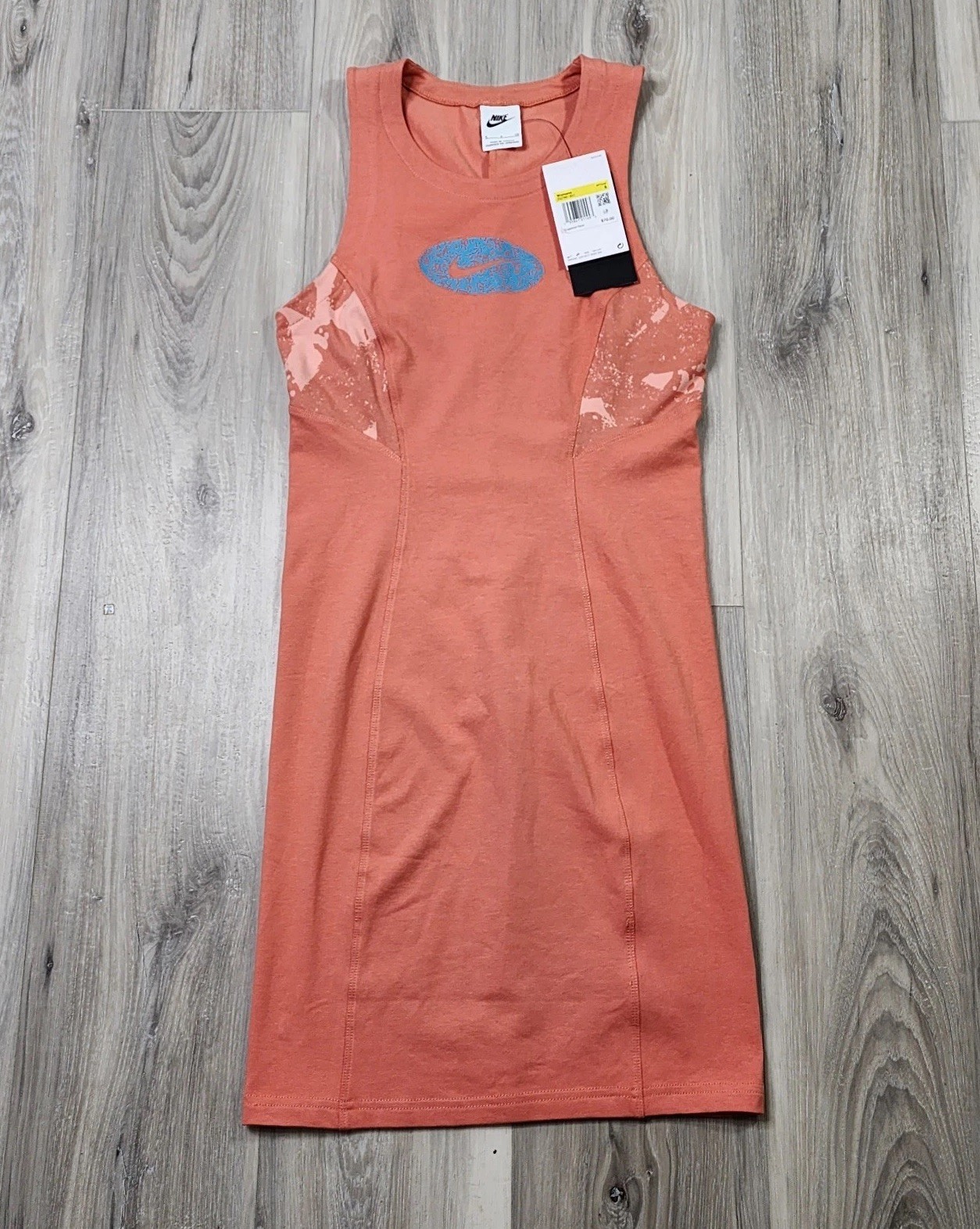 Nike Tank Dress Women’s Small Orange Sportswear Icon Clash New