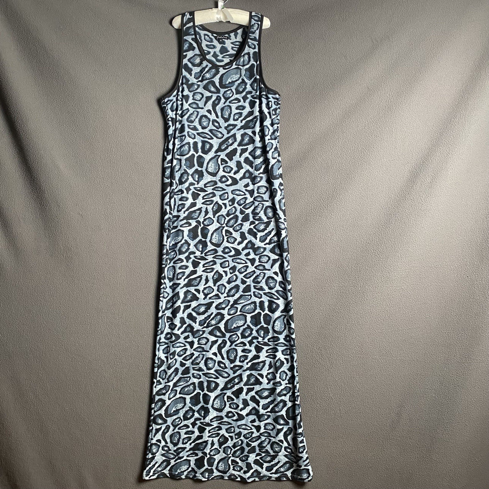 Just Love Dress Womens Medium Gray Black Long Racerback Tank Soft Versatile Easy