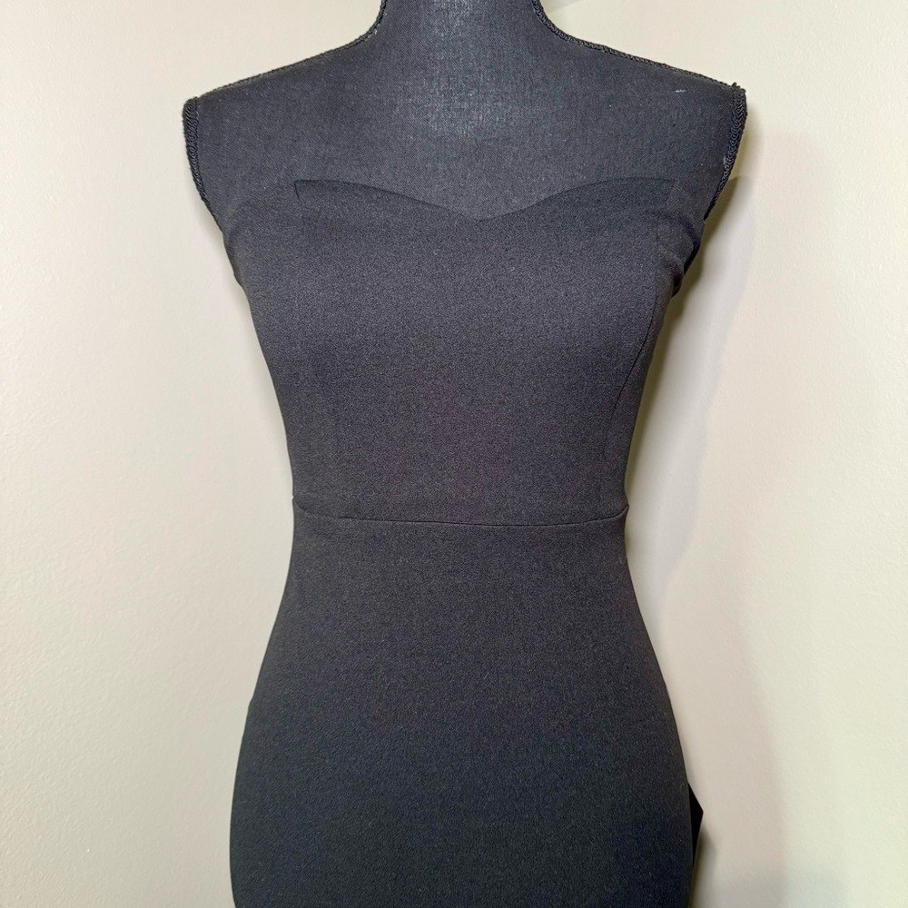Women’s Lulus Dramatic Fanatic Black Strapless Tulle Trumpet Maxi Dress Size XS