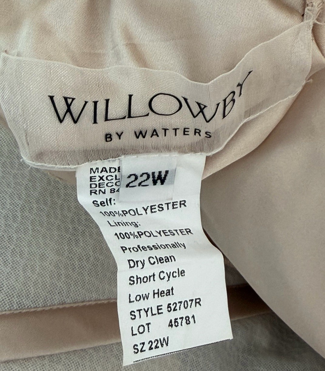 Willowby by Watters Tulle Wedding Dress Sz 22W Beige Lace Boho Bridal Fairy Gown