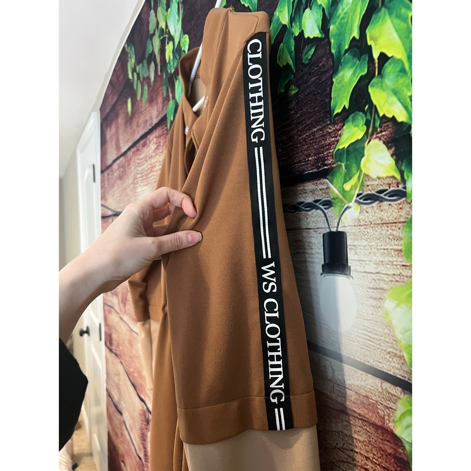 Selvim Full Zip Midi Dress Duster Jacket Colorblock Sleeves Cinched Waist Large