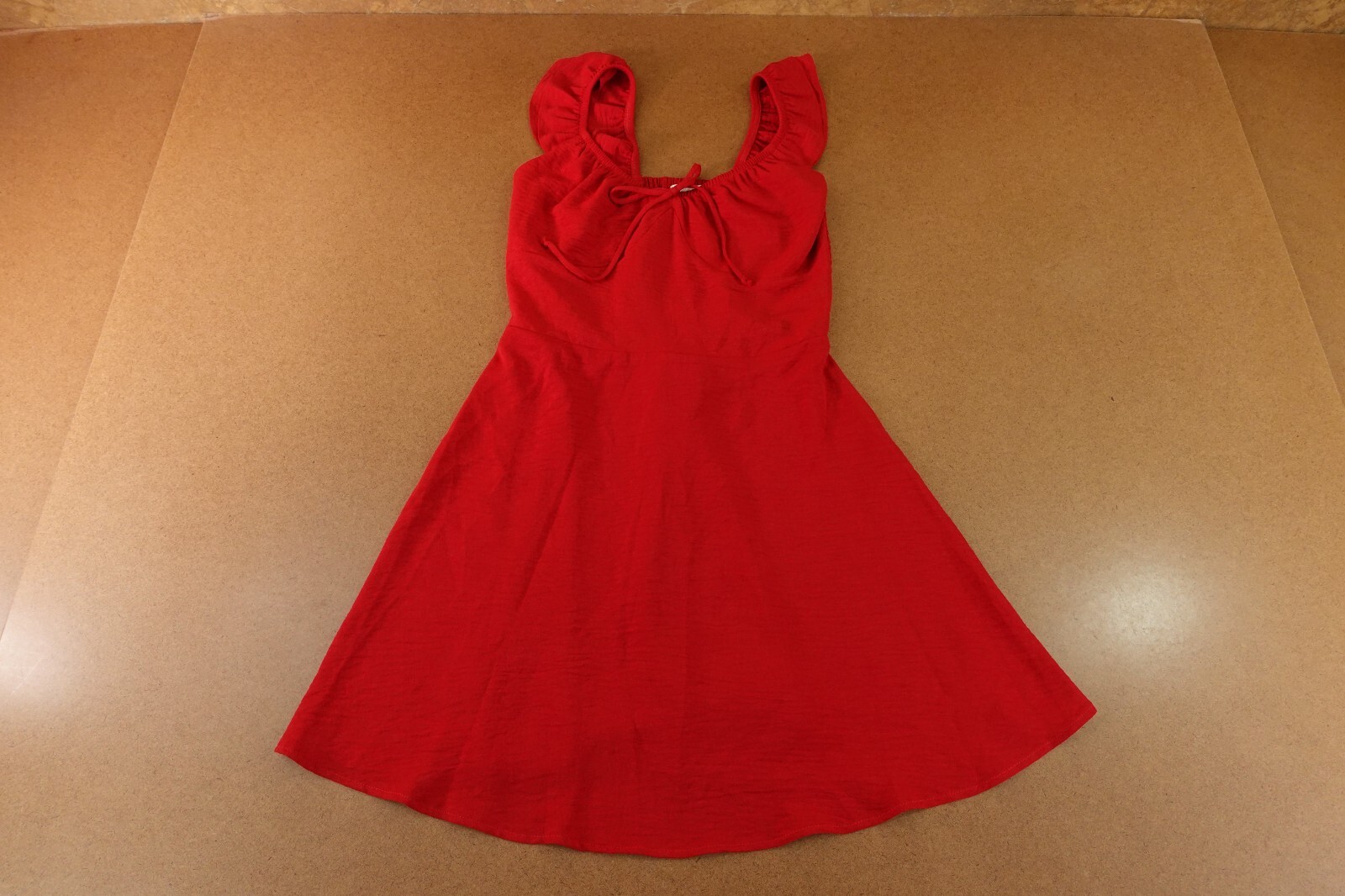 Nine Britton Womens Size Small Red Holly Flutter Sleeve Fit Flare Dress NWT