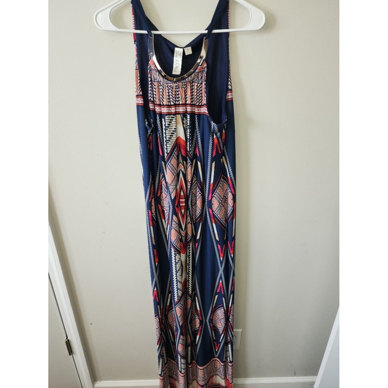 Emma & Michele Geometric Maxi Dress Size Medium