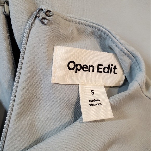 Open Edit Women’s Sleeveless Mock Neck Slit Bodycon Dress Size Small