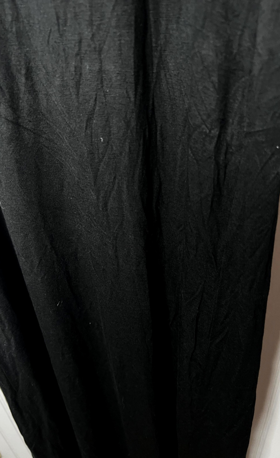 Green Envelope Casual Couture Dress Womens Large Black Ruffle Maxi Made USA