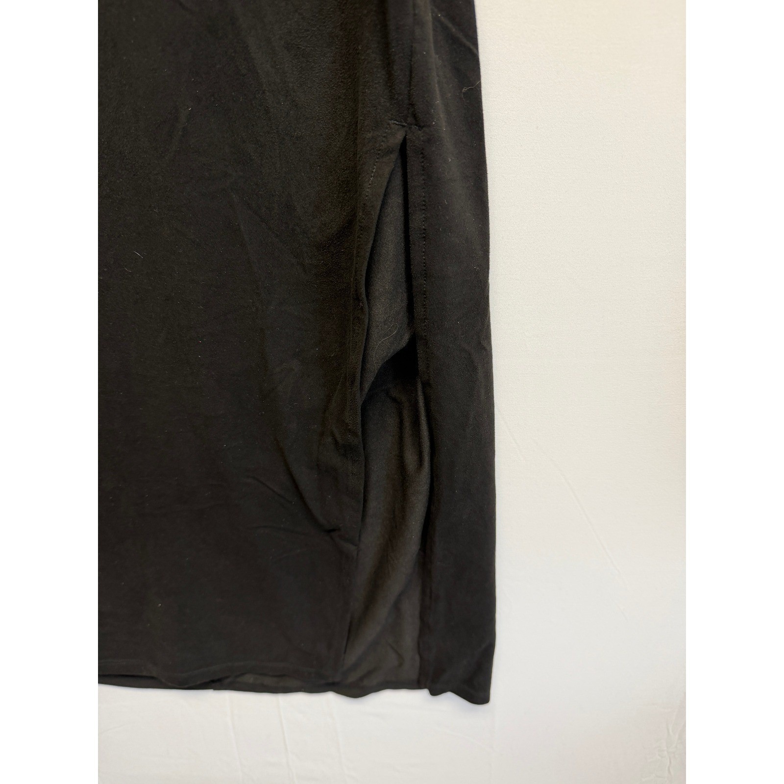 Halara Dress Cutout Back Built In Bra Size M Black Women Midi Slit SOFT