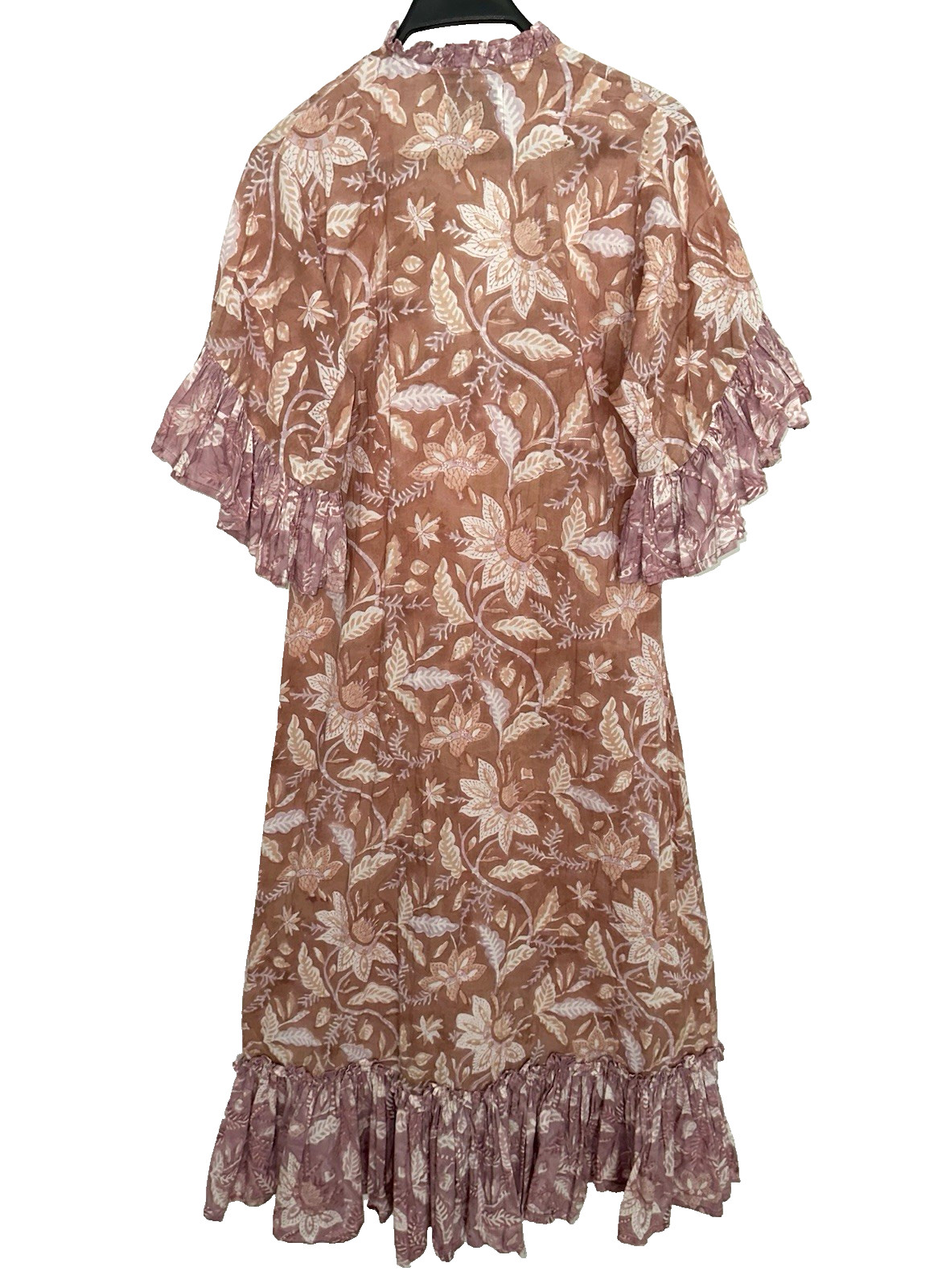 LIDO Size Small / Medium Boho Floral Maxi Dress Flutter Sleeve Lightweight