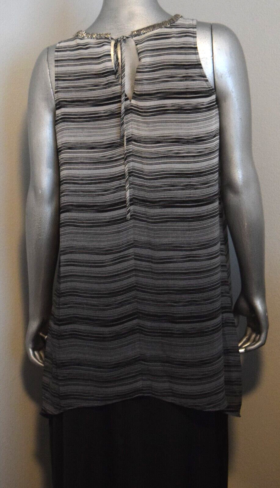 ALFANI EMBELLISHED TUNIC- GRAYS – MEDIUM