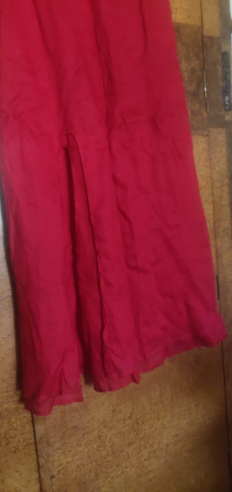 REFORMATION Summer Dress Adjustable Straps, Linen, Midi High Slit, Size 4