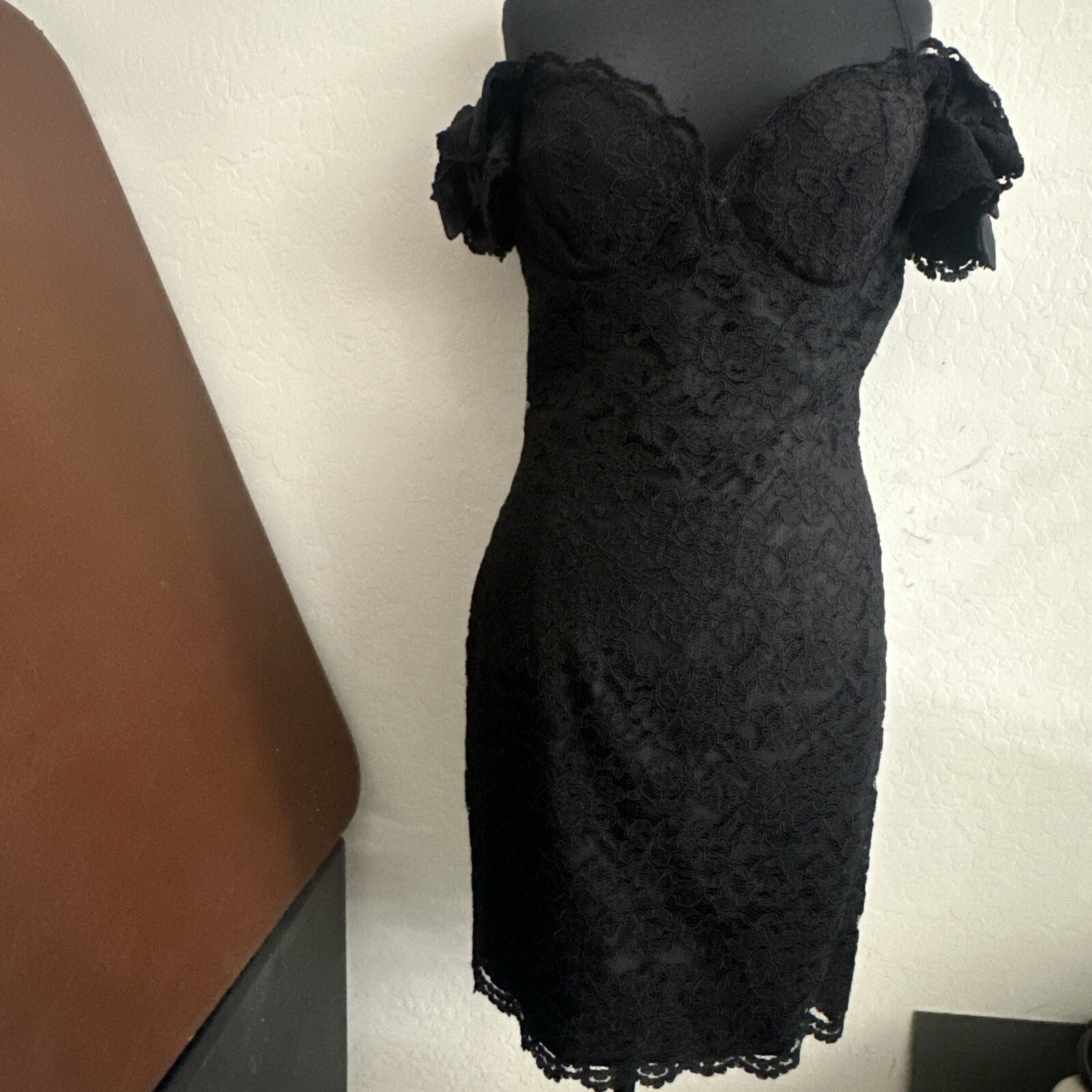 Moda Int’l Women’s Vintage Black Dress Size 10 Goth, Y2K, 90s.